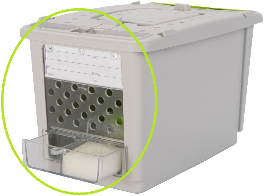 TRASPORTINO FRONTALE CON CASSETTO/VASCHETTA - Sanny Passione Ornitologica