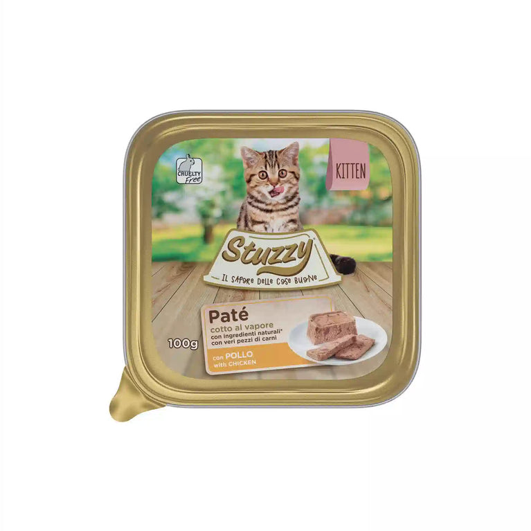 STUZZY PATE' COTTO AL VAPORE CON POLLO PER GATTI