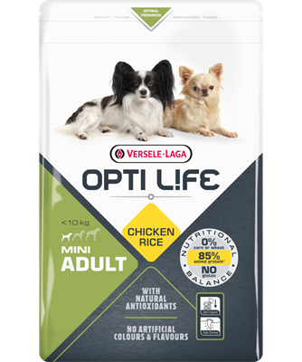 OPTI LIFE CHICKEN 85% proteina ADULT MINI - Sanny Passione Ornitologica