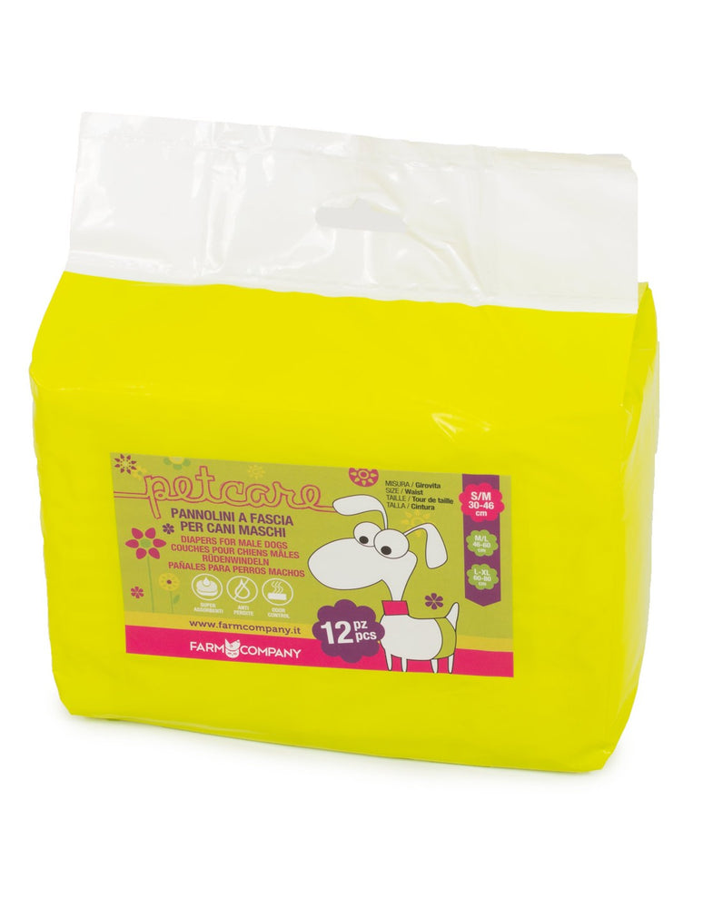 PANNOLINI A FASCIA PER CANI MASCHI 12PZ