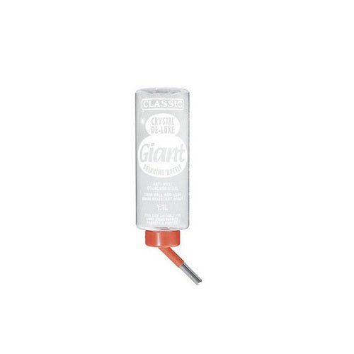 Abbeveratoio coniglio in materiale in plastica e beccuccio in metallo con sfera in acciaio inox 1000ml