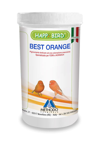 Pigmentante dedicato ad una colorazione arancio omogenea e brillante. Specializzato per YORK e NORWICH. COMPOSIZIONE: betacarotene, carophill e xantophille naturali.. Confezione da 100 e 250 gr