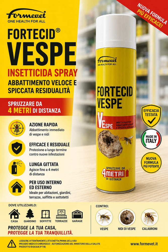 Fortecid Spray Insetticida Vespe e Calabroni – Aerosol 750ml