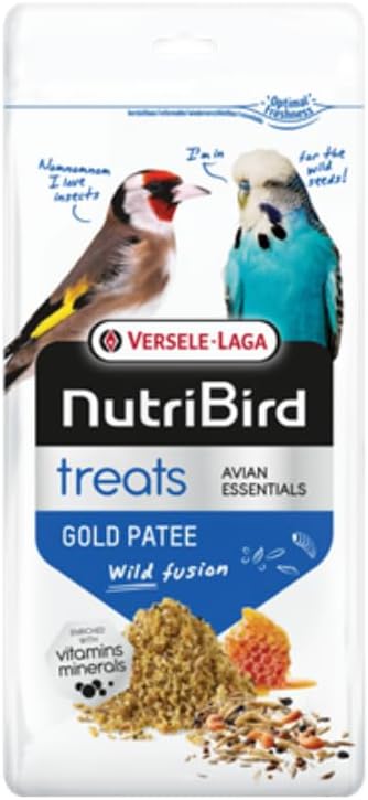 Versele-Laga NutriBird Treats Gold Patee Wild Fusion | 250 g | Integratore alimentare per tutti gli uccelli interni | con semi selvatici, vermi e gammarus | Arricchito con miele naturale al 100% - Sanny Passione Ornitologica
