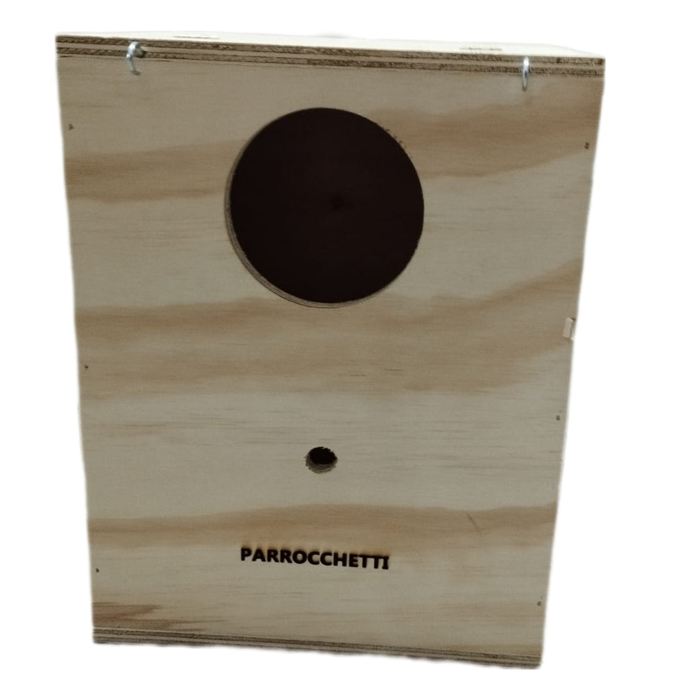 Nido in legno per parrocchetti