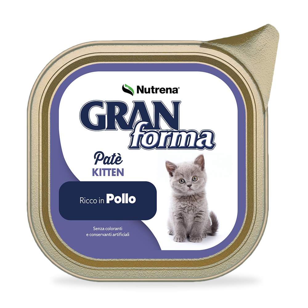 GranForma Paté Kitten Pollo Grain Free 100g – Alimento Umido per Gattini 4-12 Mesi