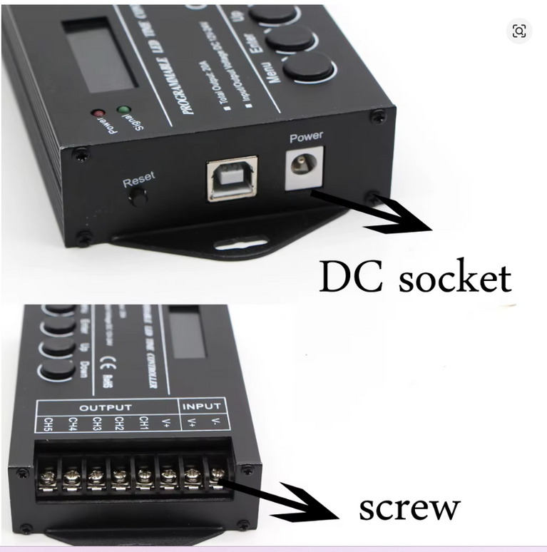 Centralina Alba Tramonto Controller Led Dimmer RGB Illuminazione Timer TC420 5 Canali RGB Controller Per  Striscia Led 12V e 24V