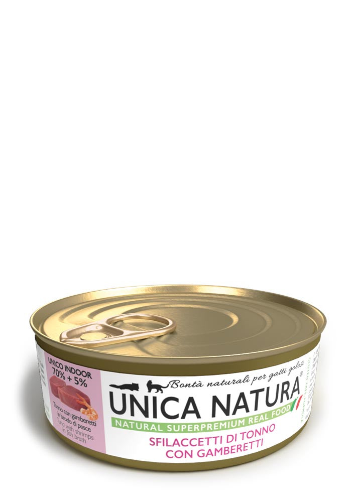 UNICA NATURA CON SFILACCETTI DI TONNO CON GAMBERETTI - Sanny Passione Ornitologica