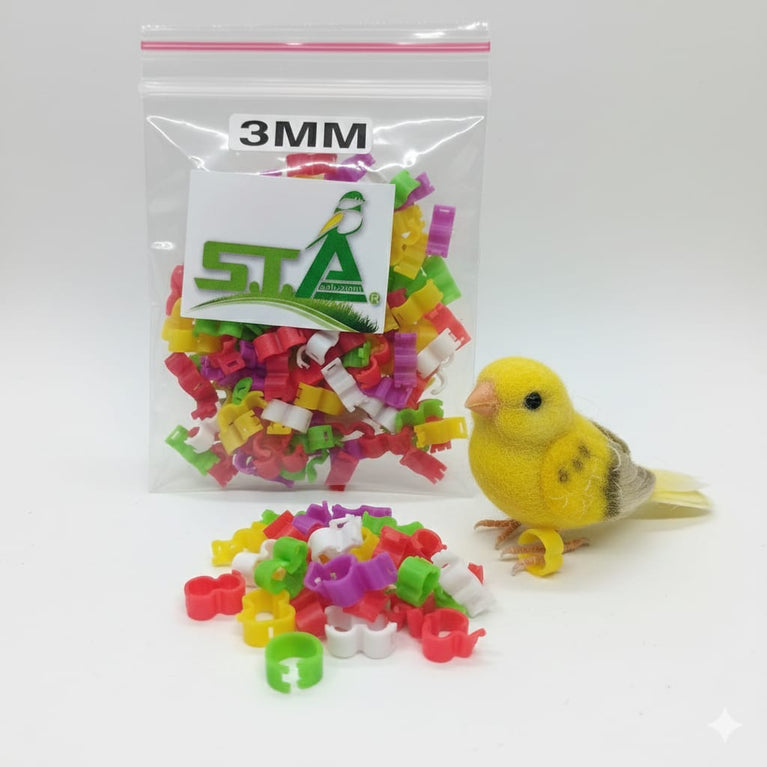 Anellini in plastica assortiti per cove 100 pezzi 3mm STA