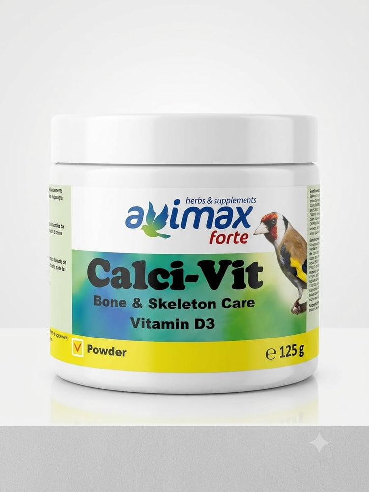 Avimax Forte Calci-Vit – Calcio e Vitamina D3 per Uccelli 125g