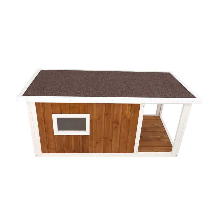 Cuccia per cani a tetto piano con terrazza Nordic - 3 misure disponibili