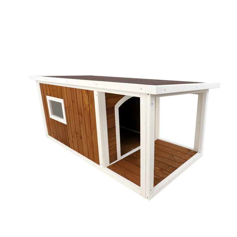 Cuccia per cani a tetto piano con terrazza Nordic - 3 misure disponibili