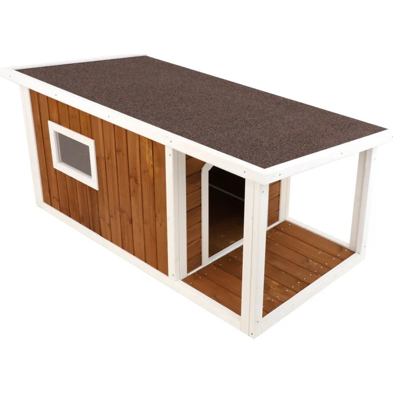 Cuccia per cani a tetto piano con terrazza Nordic - 3 misure disponibili
