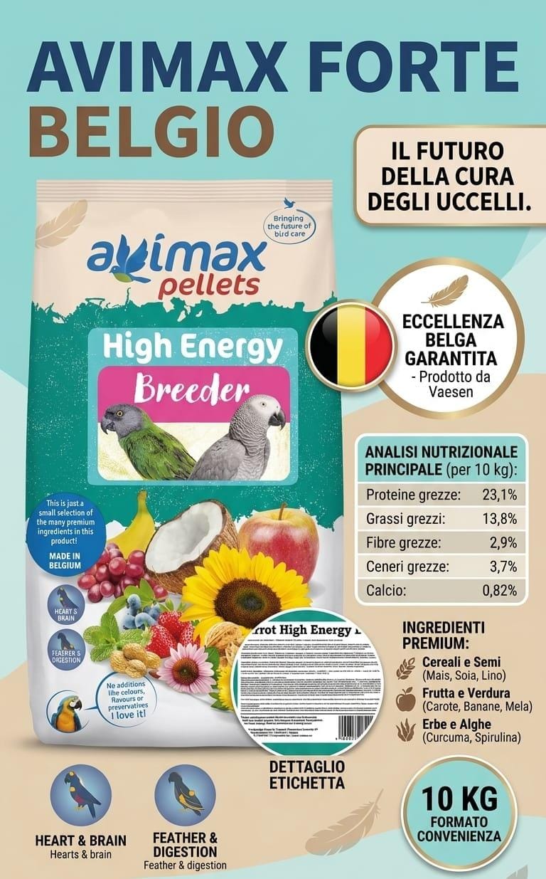 Avimax Belgio Estrusi Hight Energy Breeder 10kg - Sanny Passione Ornitologica