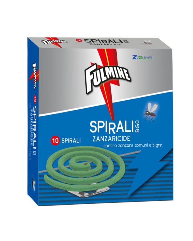 SET 10 PZ SPIRALI BGO INSETTICIDA REPELLENTE CONTRO ZANZARE E INSETTI
