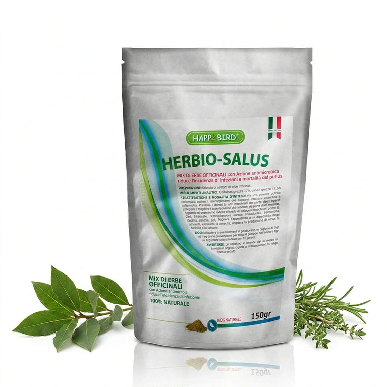 Happy Bird Herbio Salus - Antibatterico Naturale a Base di Erbe per Uccelli