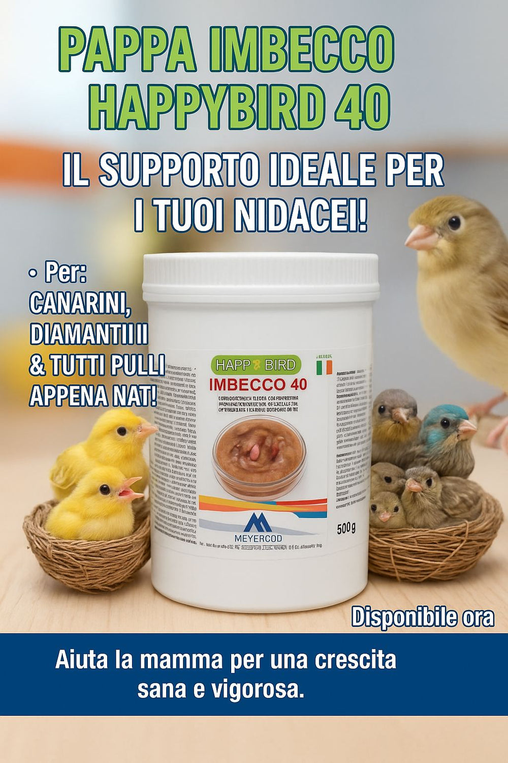 IMBECCO canarini, esotici 40% di proteine grezze - Sanny Passione Ornitologica