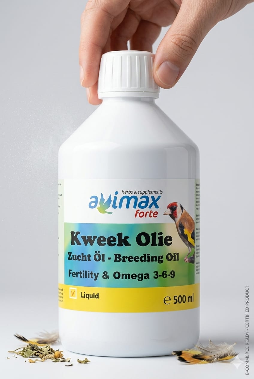 Avimax forte Kweek Olie Zucht 01- Breeding Oil Fertility & Omega 3-6-9 Olio per Allevamento Uccelli- Piccioni da gabbia e da voliera - Sanny Passione Ornitologica