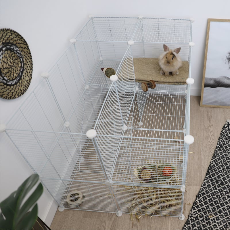 Recinto modulabile Jolly - Set completo per conigli, roditori