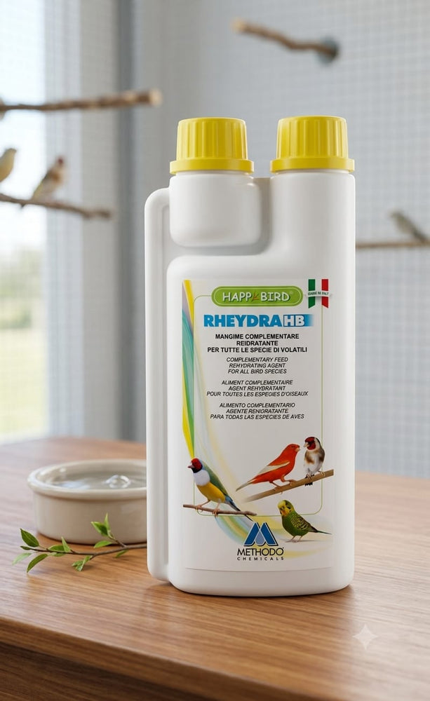 Happy Bird Rheydra HB - Reidratante Minerale per Uccelli da Aggiungere all'Acqua