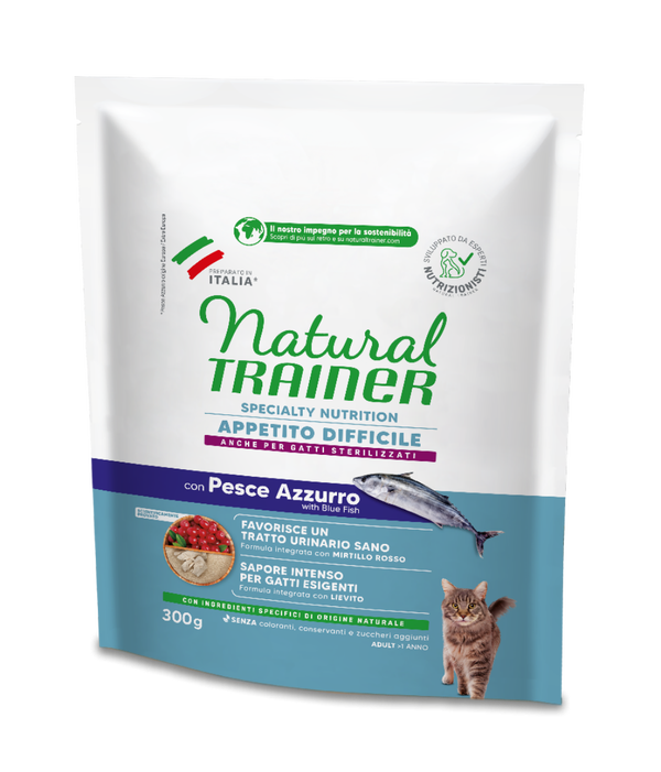 Natural Trainer Specialty Nutrition – Crocchette Gatto Appetito Difficile con Pesce Azzurro