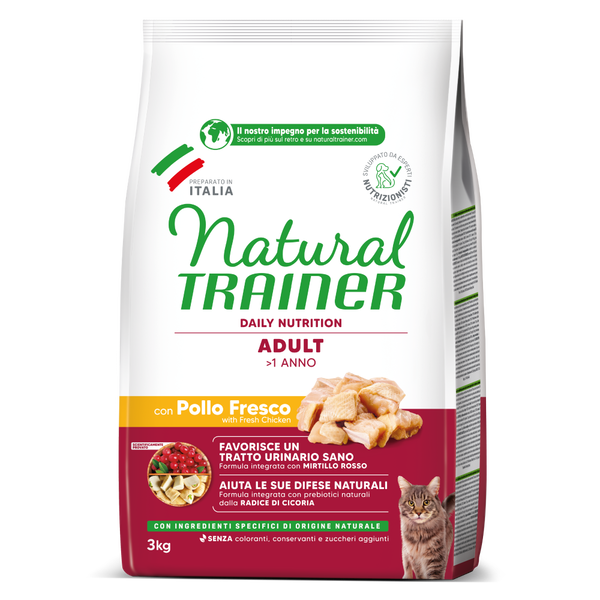 Natural Trainer Daily Nutrition Adult – Crocchette Gatto con Pollo Fresco