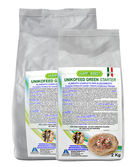 UNIKOFEED GREEN STARTER ALIMENTO COMPLETO PER ALLEVAMENTO - Sanny Passione Ornitologica
