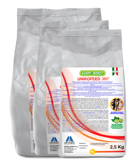 UNIKOFEED 360. PASTO UNICO (mantenimento) HAPPY BIRD METHODO CHEMICALS - Sanny Passione Ornitologica