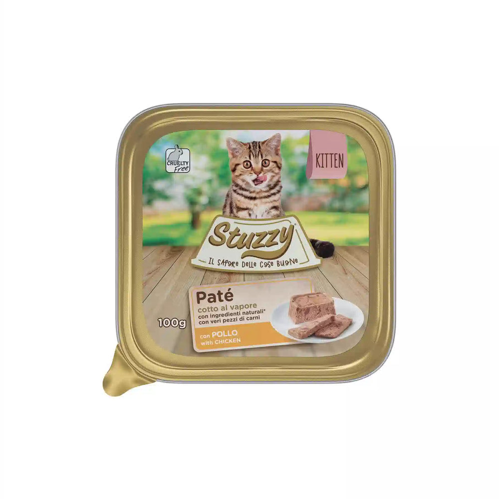 STUZZY PATE' COTTO AL VAPORE CON POLLO PER GATTI